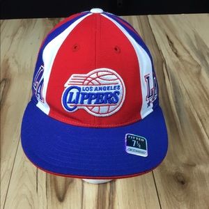 LA clippers red white blue  fitted hat 7 1/8